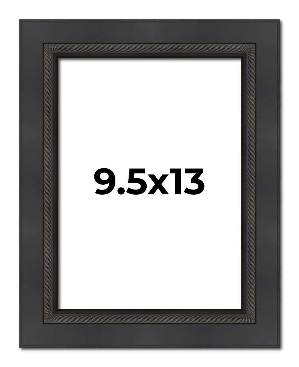 Photo Size Traditional Black Picture Frame - UV Acrylic, Foam Board Backing, Hanging Hardware